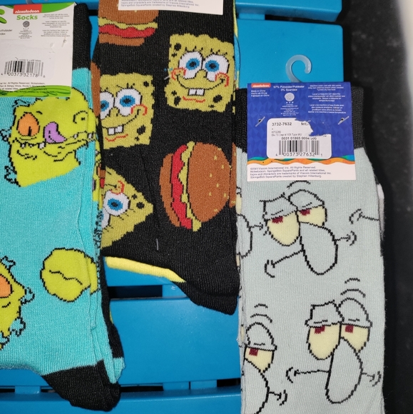 Marvel & Nick | 5 Packs Cartoon Socks Ninja Turtles, Marvel, SpongeBob, Rugrats - Picture 2 of 4